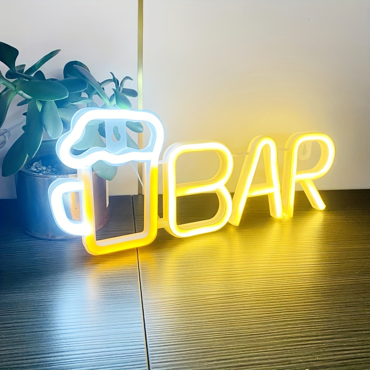 Pink LED Beer Mug BAR Neon Sign, 35.31x14.48cm Wall Hanging Light with Switch Control - Ideal for Girls Room, Dorm, Wedding, Anniversary, Valentine's, Birthday Party Decor. Battery/USB Powered (Batteries not included).