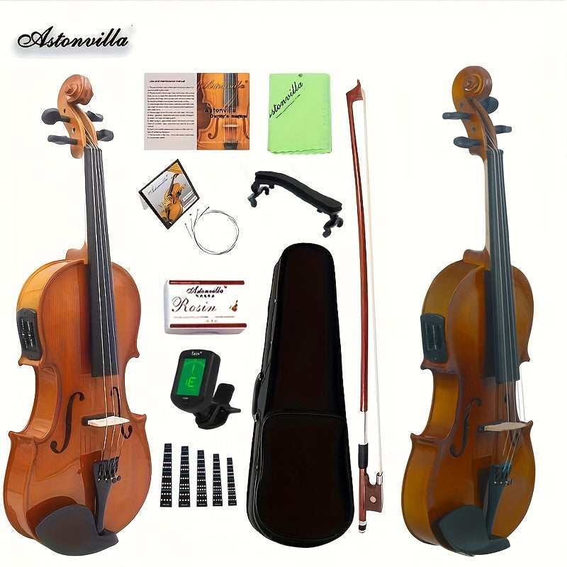 Astonvilla AV-E03 EQ Electric Acoustic Violin available in two colors.