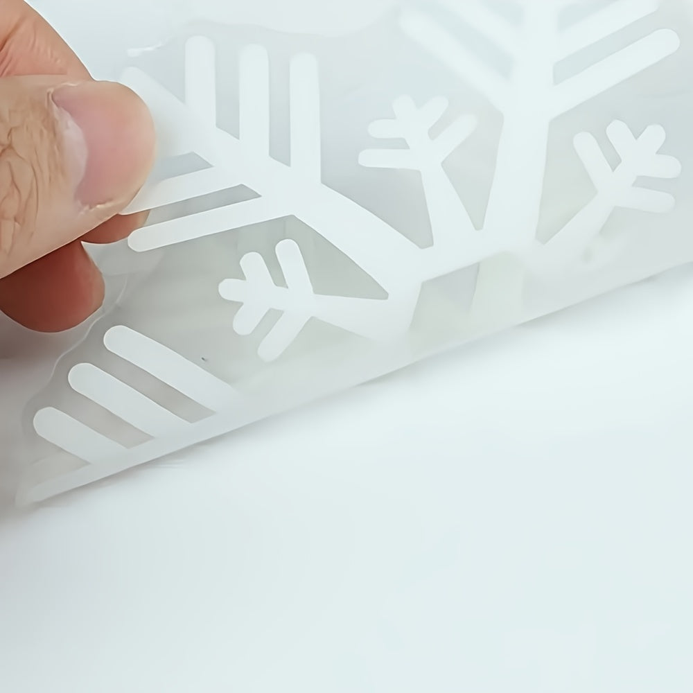 114 Snowflake Window Clings - Easy to Stick, No Power Required, Perfect for Christmas & Winter Décor