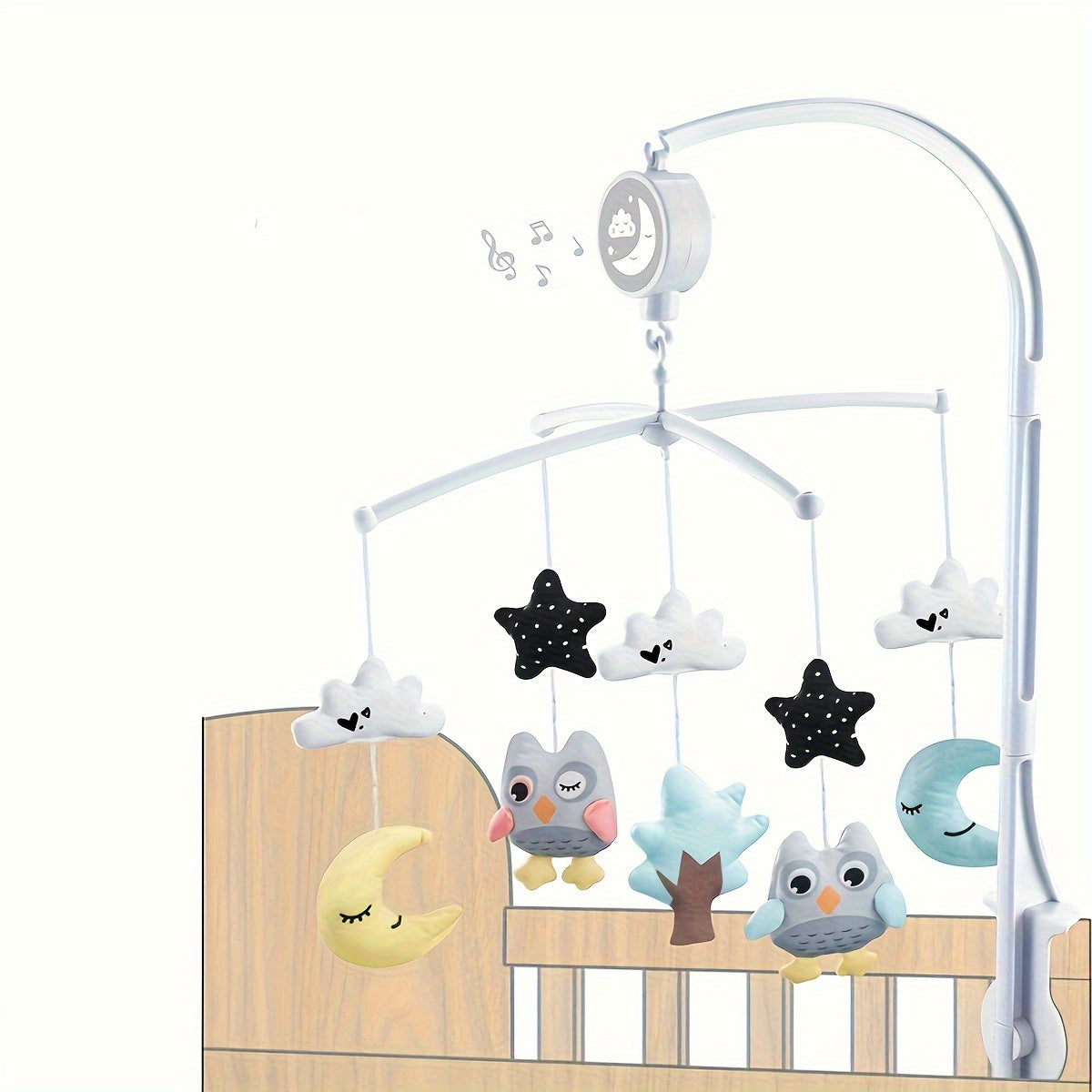 Musical Baby Bed Bell Cartoon, Manual Baby Crib Bells with Popular Gifts