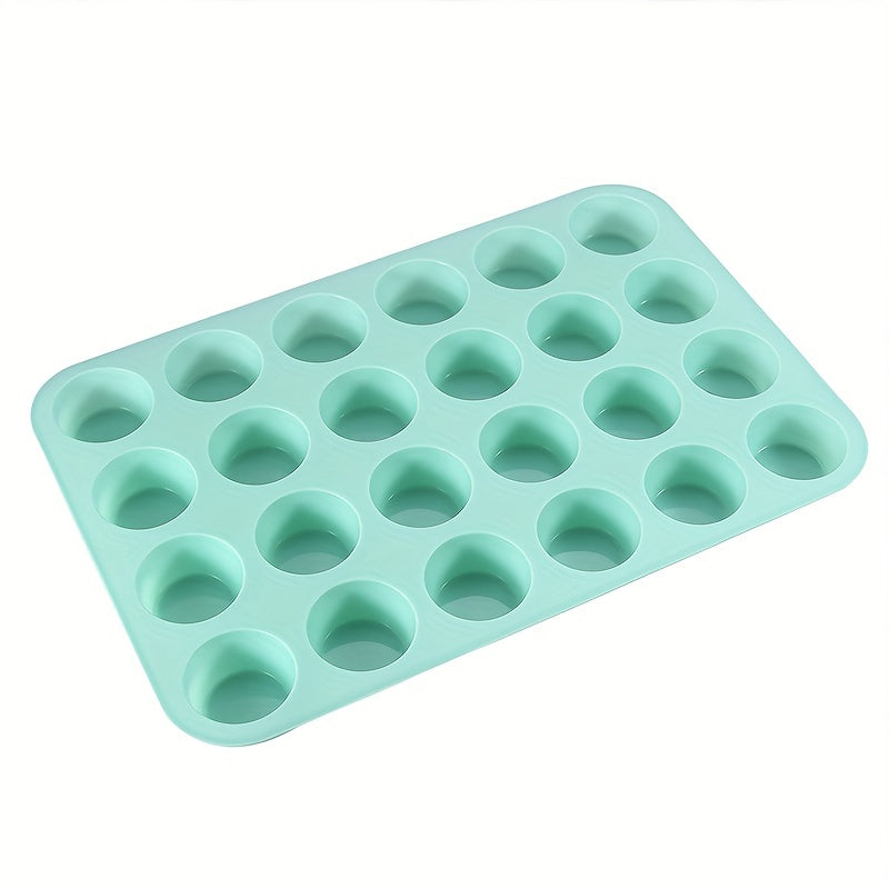 Mini Muffin Pan - 1 dona (32.26 sm X 21.59 sm) yopishqoq pishirish cupcake pan, oziq-ovqat darajasida, 24 teshikli puding qolipi, pech aksessuarlari, oshxona gadjetlari, pishirish asboblari, oshxona aksessuarlari