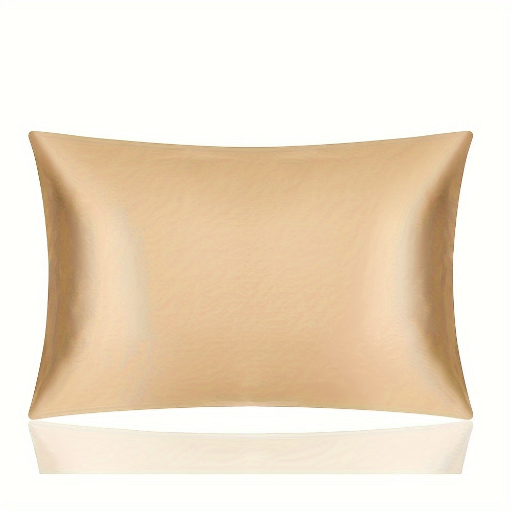 1 piece of 100% Pure Mulberry Silk Pillowcase, 19mm, designed for both hair and skin. Features natural smooth silk on both sides, with a hidden zipper closure. Pillow core not included.