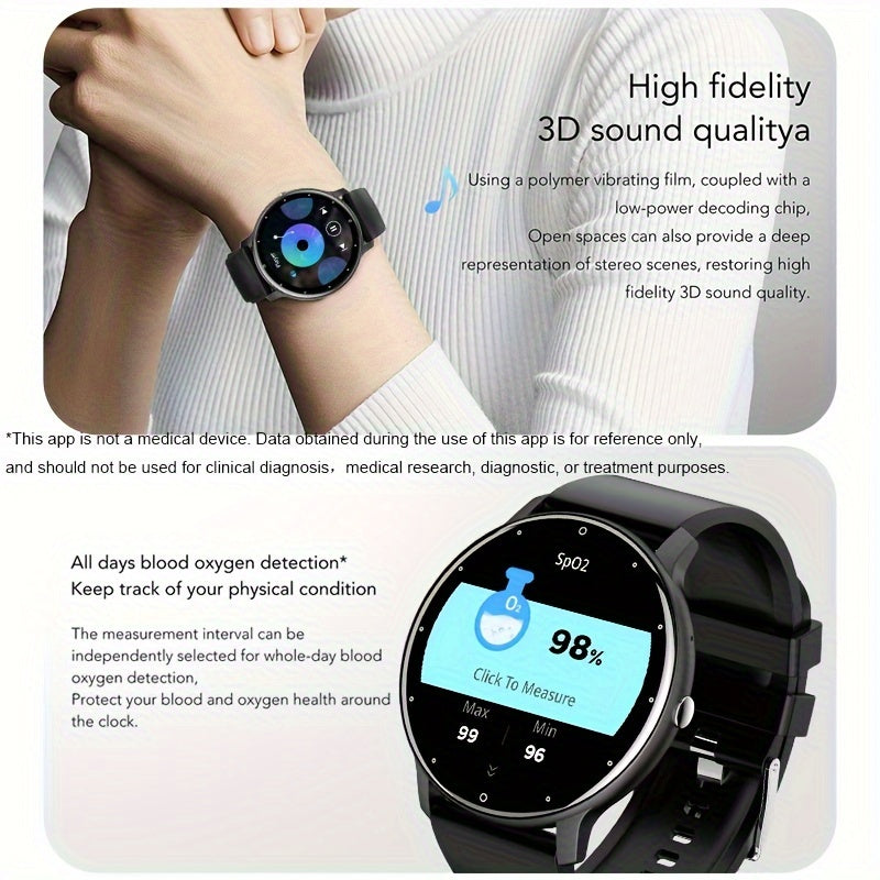 Men's sport multifunction waterproof smartwatch with full touch screen for Android and iOS - Smart Watches