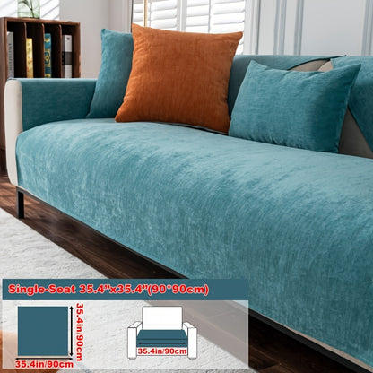 Fit Chenille Sofa Cover for 1 to 4-Seater Sofas - All-Season, Pet-Friendly, Non-Slip, Machine Washable