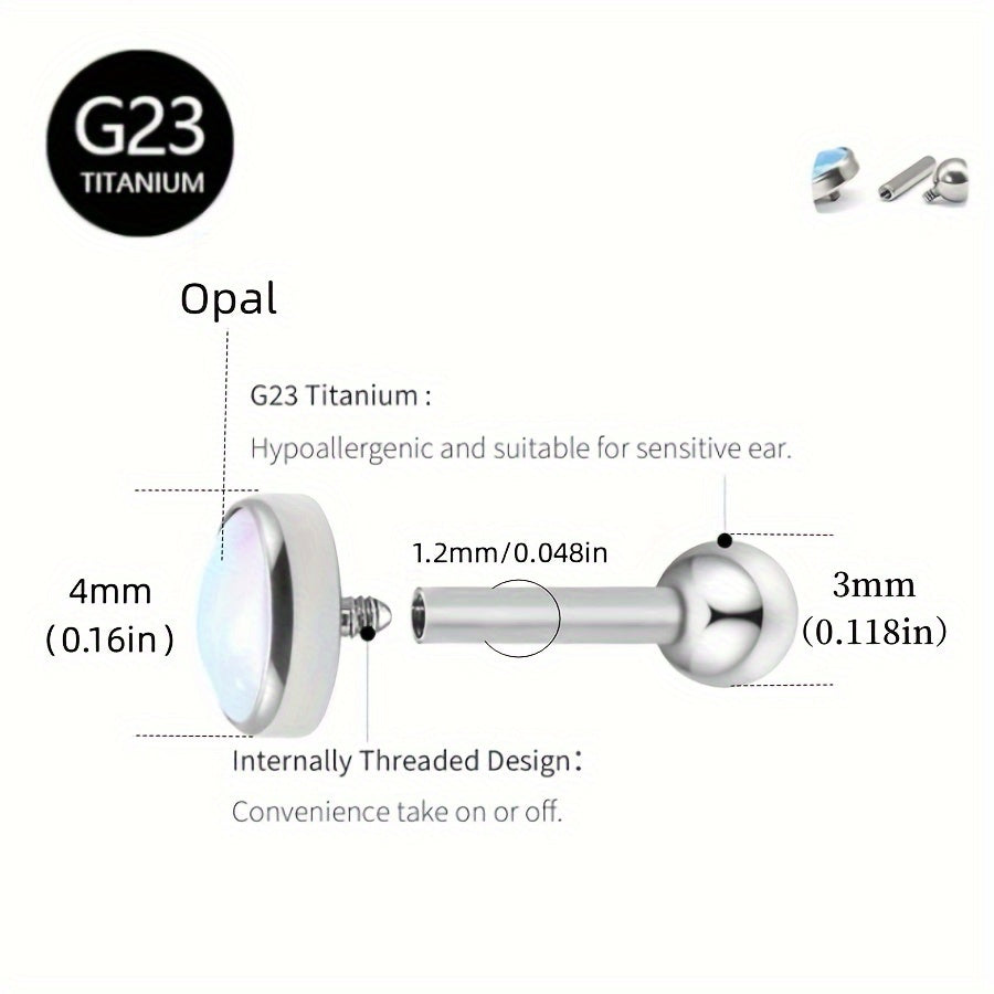 Upgrade your accessories with the SENLANSP 2-piece G23 Titanium Opal Stud Earrings designed for women. Enjoy the hypoallergenic properties, ideal for everyday use and special occasions. Get your hands on the stylish SENLANSP set now!