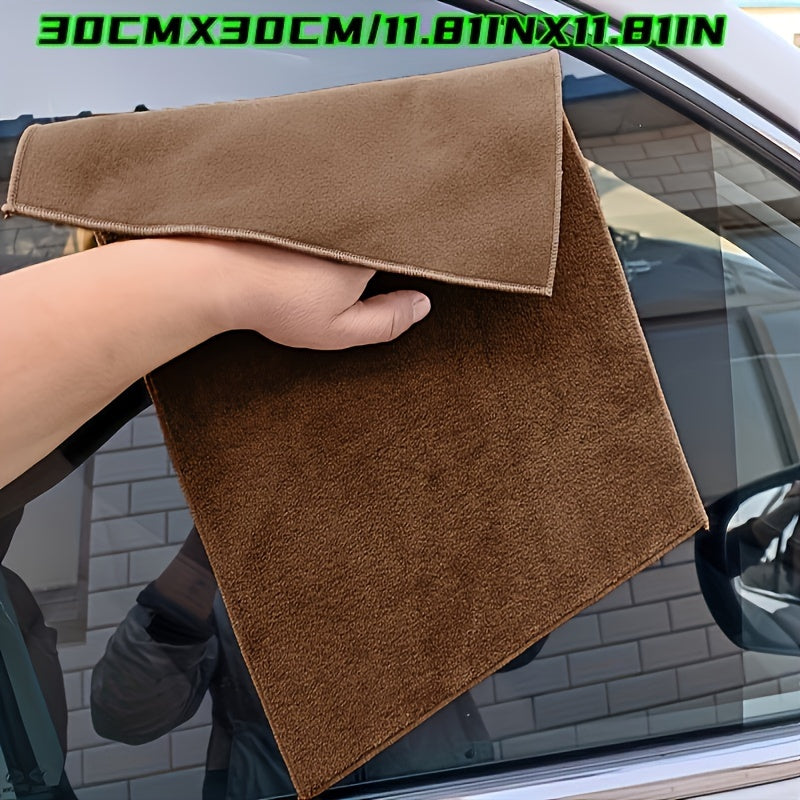 1 pc Ultra-Absorbent Microfiber Car Towel in 4 sizes (20x30cm to 60x30cm) for detailing, polishing, and cleaning. Ideal for vehicle paint, glass, faux leather seats, cushion storage bags.