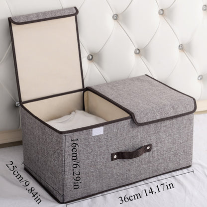 Retro storage box with lid for organizing panties, bras, toys, clothes, files, and household items in your wardrobe.