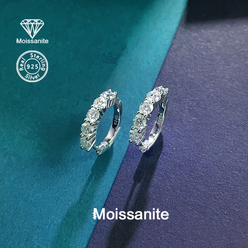 Elevate your style with these stunning 925 Sterling Silver Moissanite Earrings, perfect for any occasion from luxurious parties to everyday wear. This fashion jewelry for women is lightweight at only 0.09oz and is ideal for birthdays, Valentine's Day