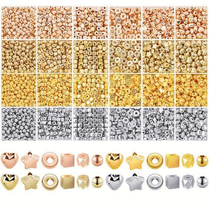 Set of 2260 Irregular Shaped CCB Spacer Beads, Perfect for Enhancing Necklaces, Bracelets, and Keychain Jewelry