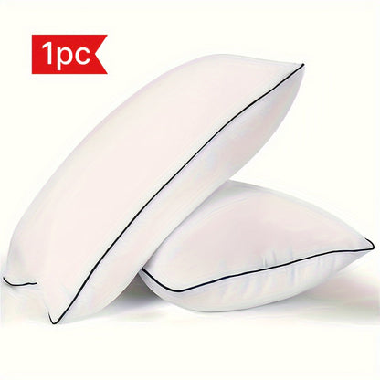 Luxurious Cooling Sleep Pillow - Standard Size, Filled with Premium Soft Down-Alternative Material, Perfect for Back, Stomach, and Side Sleepers. Easy to Clean in the Washing Machine, Portable with Full-Body Support. Made from Polyester (PET) Material.