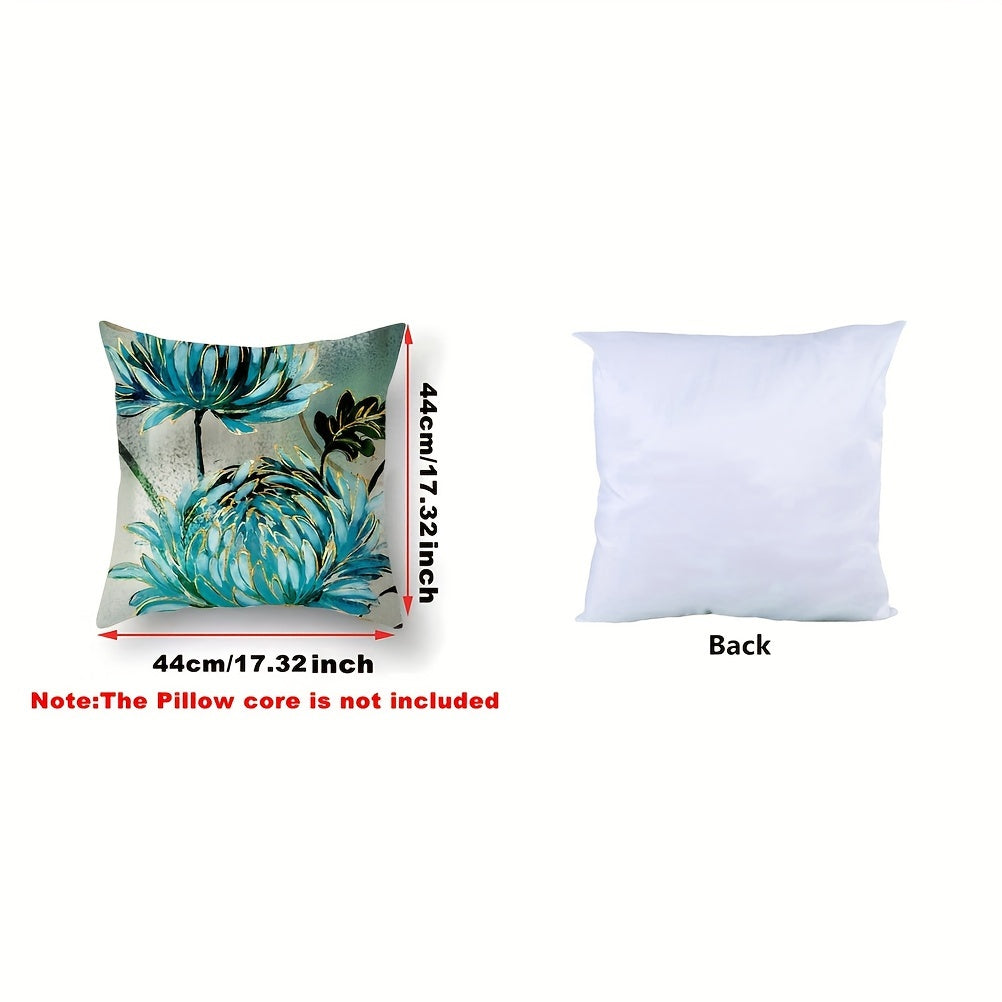 Blue Flowers Pillow Cover

- Single side square cushion cover
- Made of polyester material
- Perfect for room and home decor
- Modern sofa throw pillow cover
- Great for bedroom accessories
- Pillow insert not included