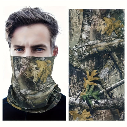 Set of 4 Seamless Camo Neck Gaiters for Men - Offering UV Protection, Dustproof, Ideal for Cycling & Outdoor Pursuits