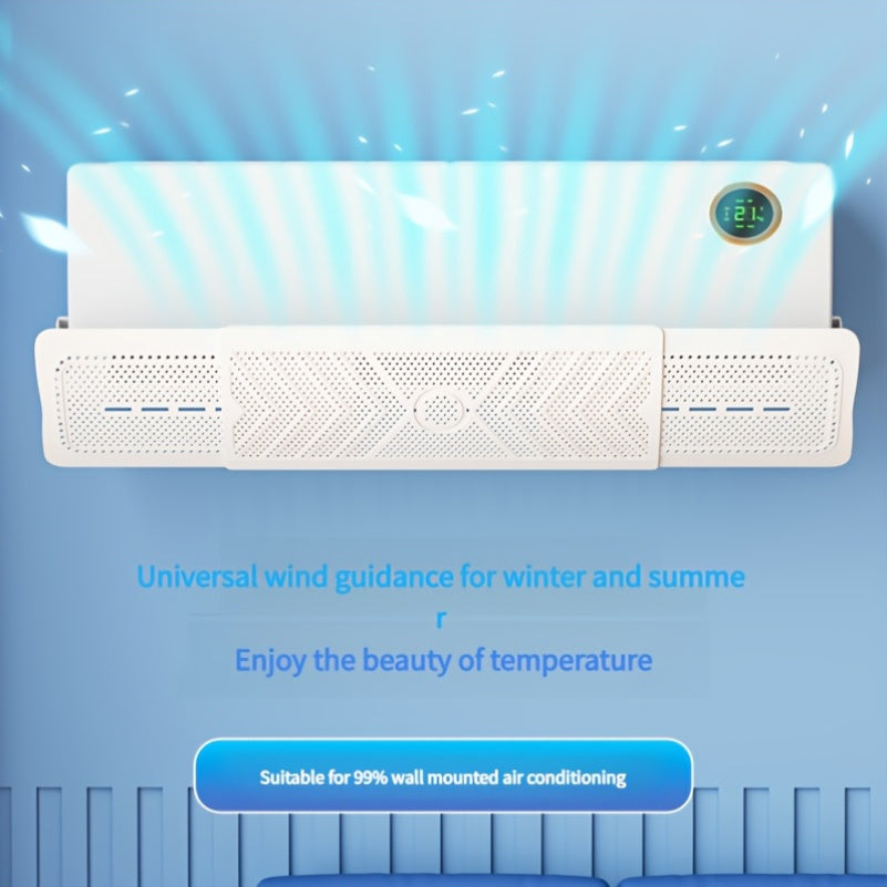 Introducing the 2025 Wind Deflector for Air Conditioners - Innovative No-Drill Side Hanging Design, Made of Durable Plastic to Improve Efficiency and Comfort without requiring Electricity.