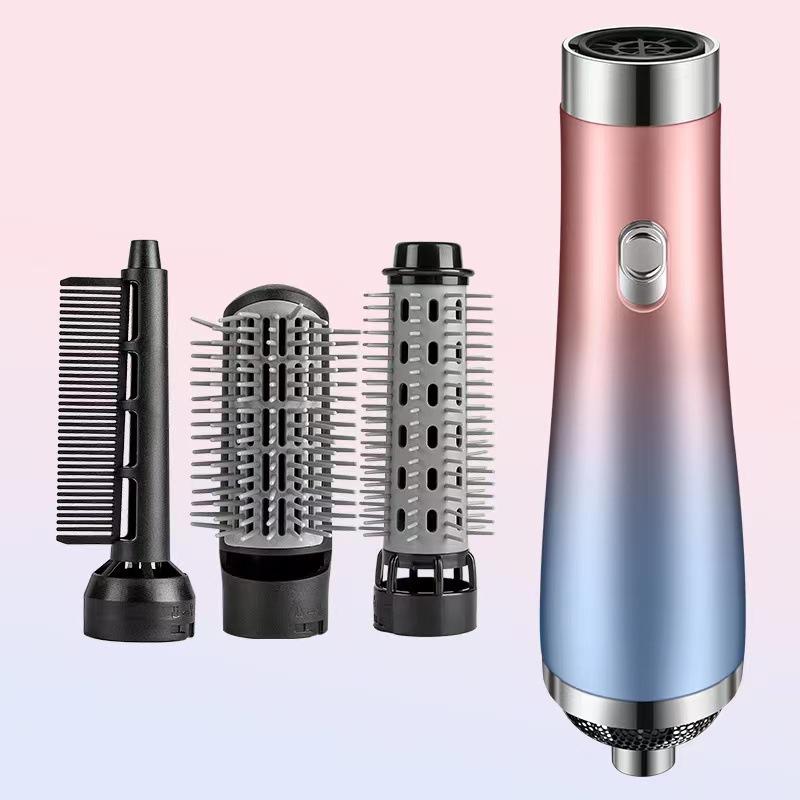 Cross-border foreign trade five-in-one electric hair dryer three-in-one hot air comb curling rod straight hair comb straight wind comb six European rules