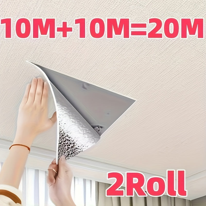 2 rolls of 10 meters linen pattern wall stickers: DIY 3D self-adhesive wallpaper, waterproof and suitable for various rooms.