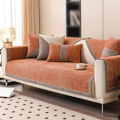 Modern sofa cover made of high-quality polyester, non-slip, pet-friendly, fits various furniture sizes, machine washable.