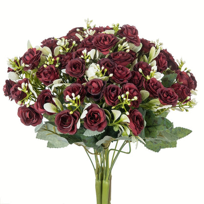 1/3 premium artificial rose flowers for wedding and party decor.