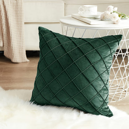 Modern Argyle Throw Pillow Case made of polyester velvet for soft, comfortable home, office, living room, and sofa décor (Pillow core not included).