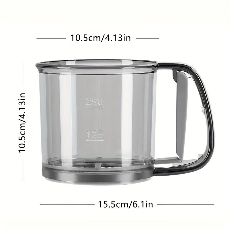 Sturdy, user-friendly flour sifter for baking and kitchen use.