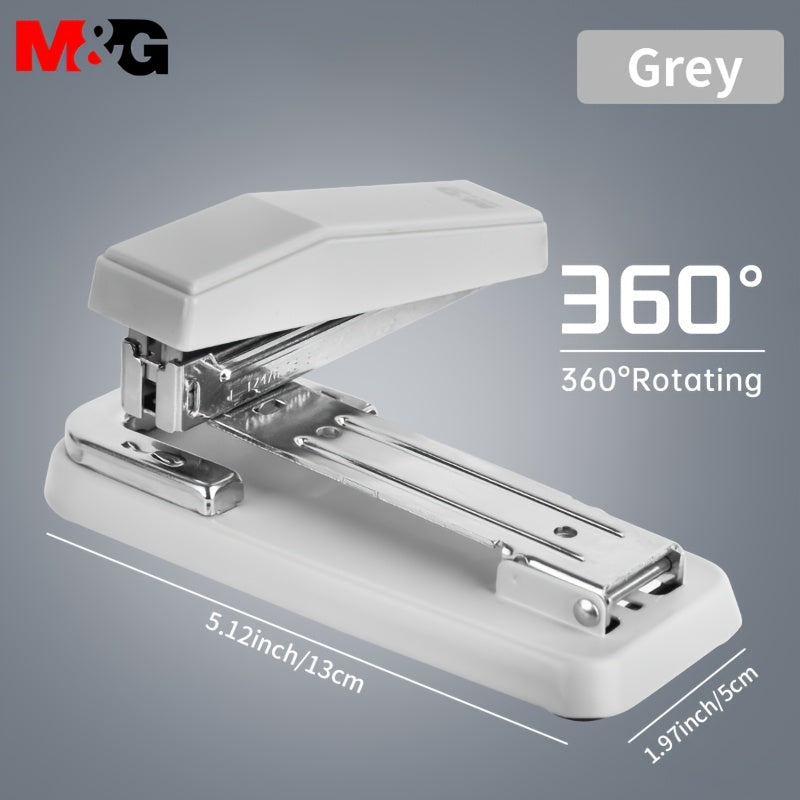 M&G Deluxe Rotating Desktop Stapler with 50-Sheet Capacity - Ideal for Home Office and Students - Multi-Functional, Easy to Use, and Durable.