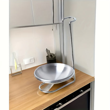 - Stainless steel kitchen organizer set for home and restaurant use, including vertical spoon & bowl holder with strainer and cooking utensil stand.