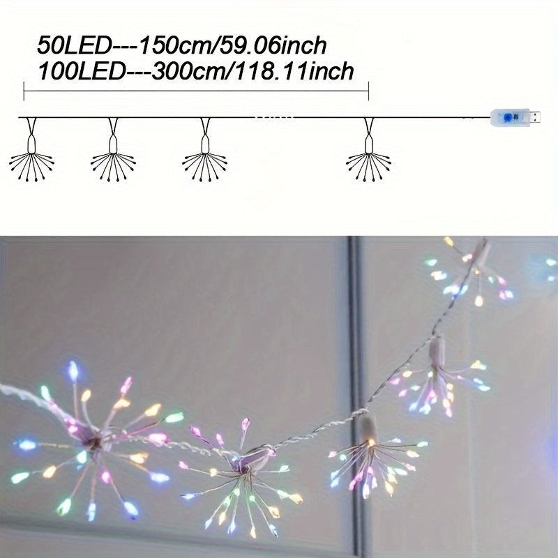 AMILL 50/100 LED dimmable mini fairy lights with remote control, 8 ta yoritish rejimi, USB quvvatlanadi, turli tadbirlar va uy bezaklari uchun mukammal.