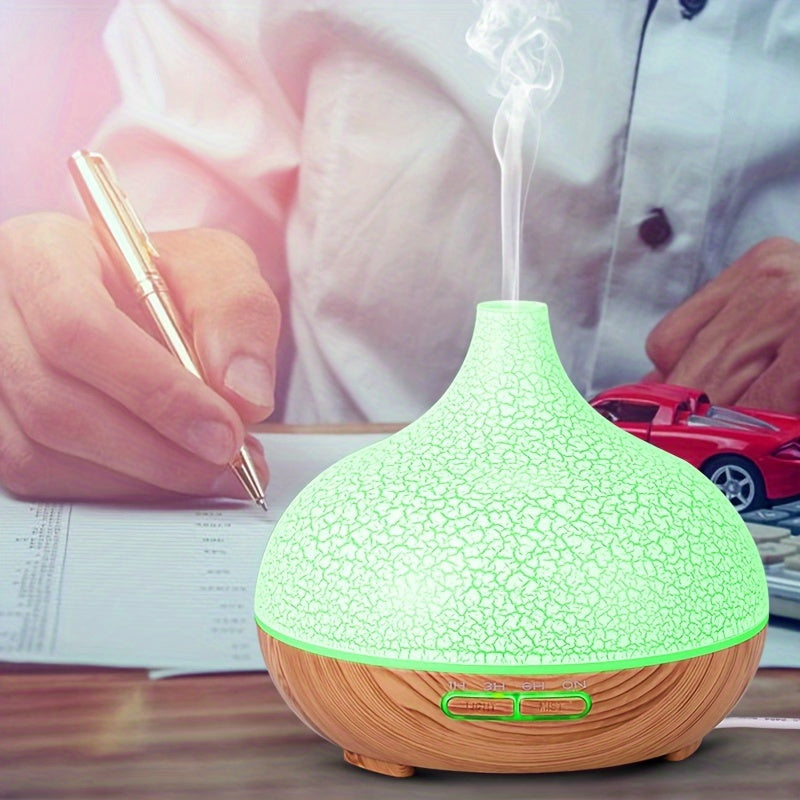 550ml Ultrasonic Aroma Diffuser with 7 LED Colors, USB Powered for Home or Office - Timer Function Oil Dispenser