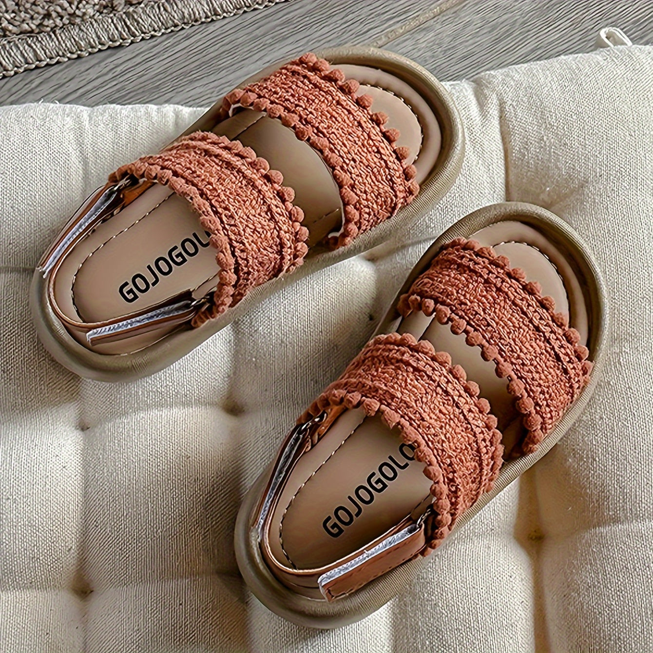 Lightweight, breathable solid color open-toe sandals for girls - perfect for summer.