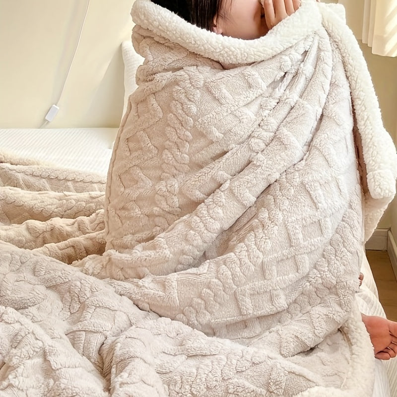 One Piece Ultra Cozy Soft Blanket with Double-sided Plush for Maximum Comfort and Warmth, Ideal for Sofas and Multi-functional Use