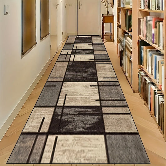 Decorate multiple areas of your home with this long velvet mat, featuring a non-slip bottom perfect for corridors, bedrooms, kitchens, and bathrooms.