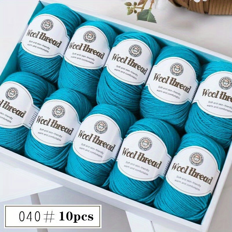 10pcs of Australian Wool Yarn [Approx. 500G/10 Balls Per Pack], Ideal for Crocheting Sweaters, Coats, Vests, Scarves, Hats, and DIY Knitwear, Soft, Warm, and Easy to Knit.