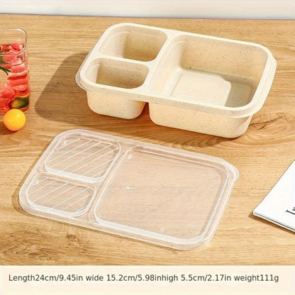 This durable plastic Bento lunch box with compartments is leak-proof and perfect for meals on the go at the office, school, or outdoors. It is easy to clean and provides a convenient way to enjoy your favorite foods wherever you are.