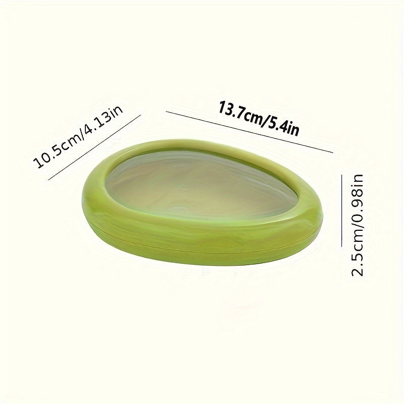 Set of 1 to 4 Reusable Food Freshness Preservation Pods with Stretchable TPU Lids - Plastic Containers for Storing Avocado, Lemon, Onion, Tomato - Washable and Food-Safe Fruit and Vegetable Keeper