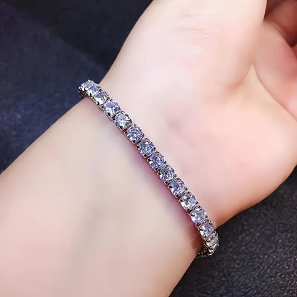 Trendsetting moissanite bracelets, sterling silver bracelets, matching couple bracelets, vibrant and eye-catching bracelets, luxurious gold-plated bracelets