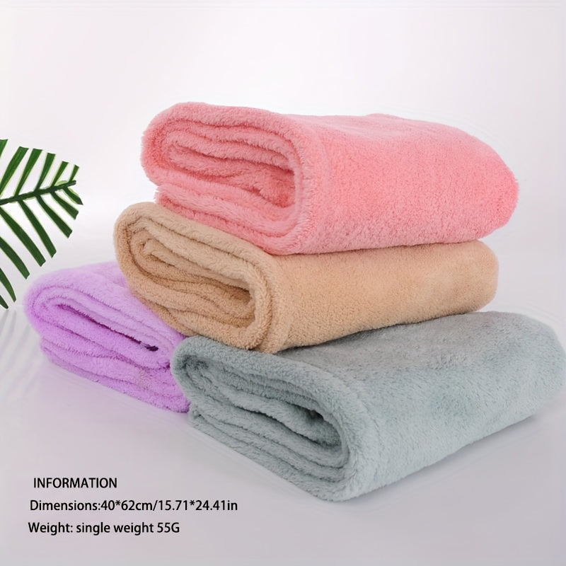 3/4 Super soft hair drying towels with buttons for all hair types.