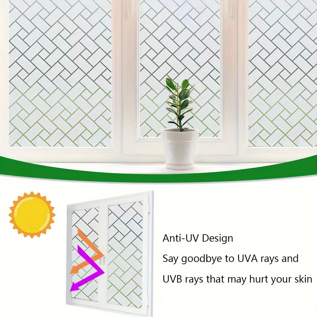 Stylish Privacy Window Film - Beautiful Frosted Glass Stickers featuring Timeless Patterns, Simple Application with Easy Peel & Stick, Electrostatically Adhered for Various Spaces such as Living Room, Bedroom, and Kitchen - Enhance Your Home Decor