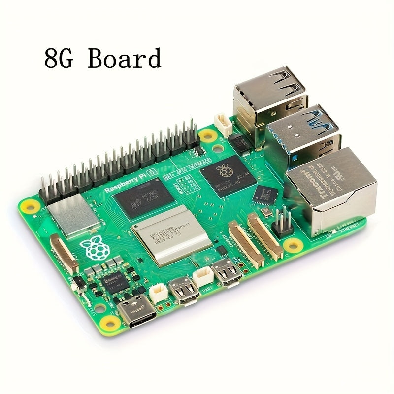 1pc Raspberry Pi 5 Model with LPDDR4 RAM, Cortex-A76 CPU, Gigabit Ethernet, USB 3.0, PCIe, Linux OS, Python Programming SBC