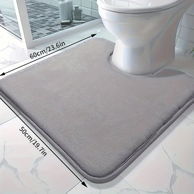 Soft and absorbent bath mat made of high-density 25D sponge, machine washable and non-slip. This premium bath carpet is perfect for tubs and showers, providing comfort and style to your bathroom decor. Constructed from polyester with a lightweight