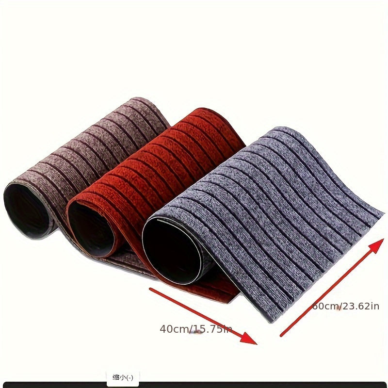 Premium Polyester Floor Mat for Entrance Doors, Rectangular Non-Slip Indoor/Outdoor Doormat with Hand Wash Care Guidelines