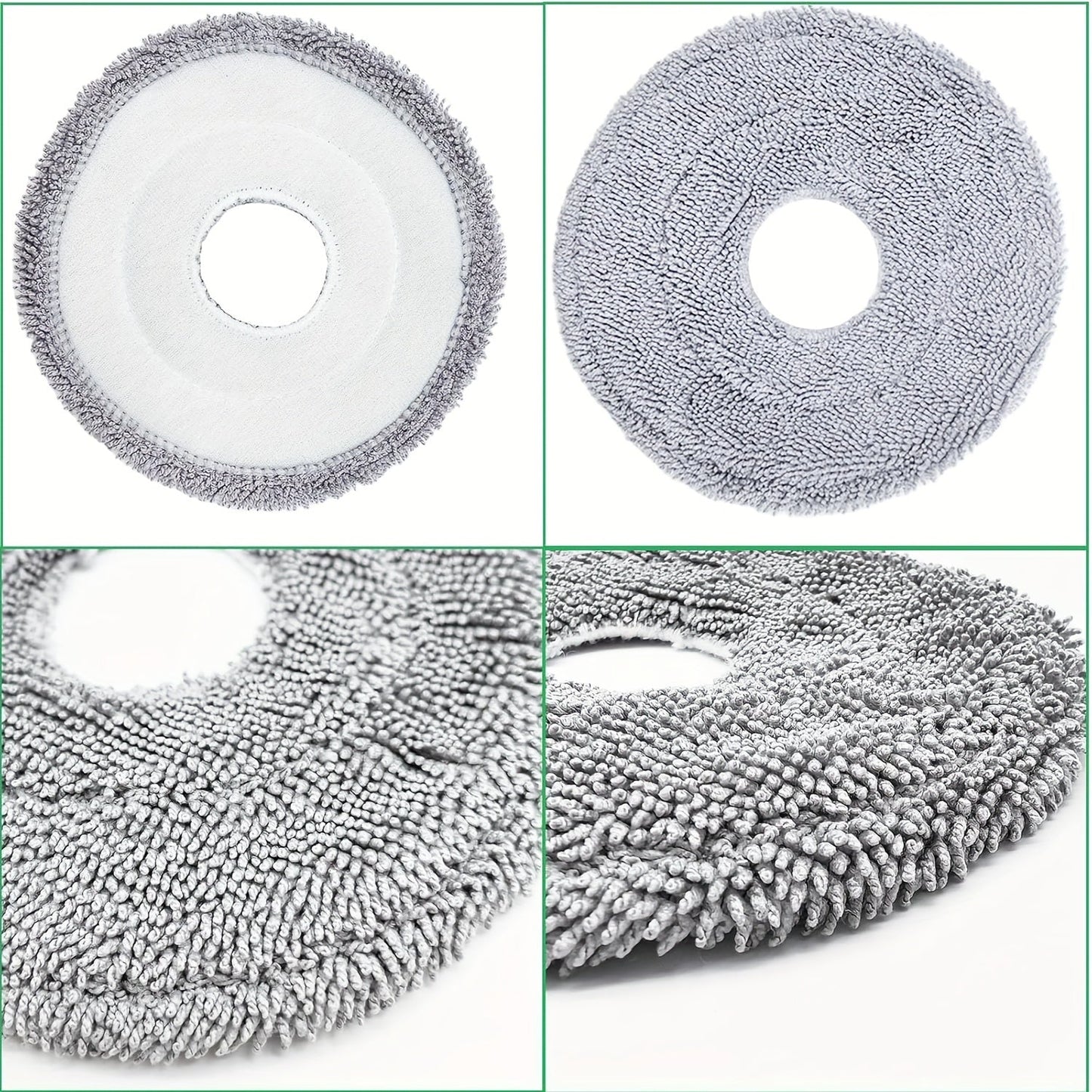 Get 4 high-quality microfiber mop pads that are super absorbent and compatible with Dreame Robot Vacuums such as L10s Pro, X30, X40, and more. These pads are washable and reusable, making them a great addition to your floor cleaning accessories. They are