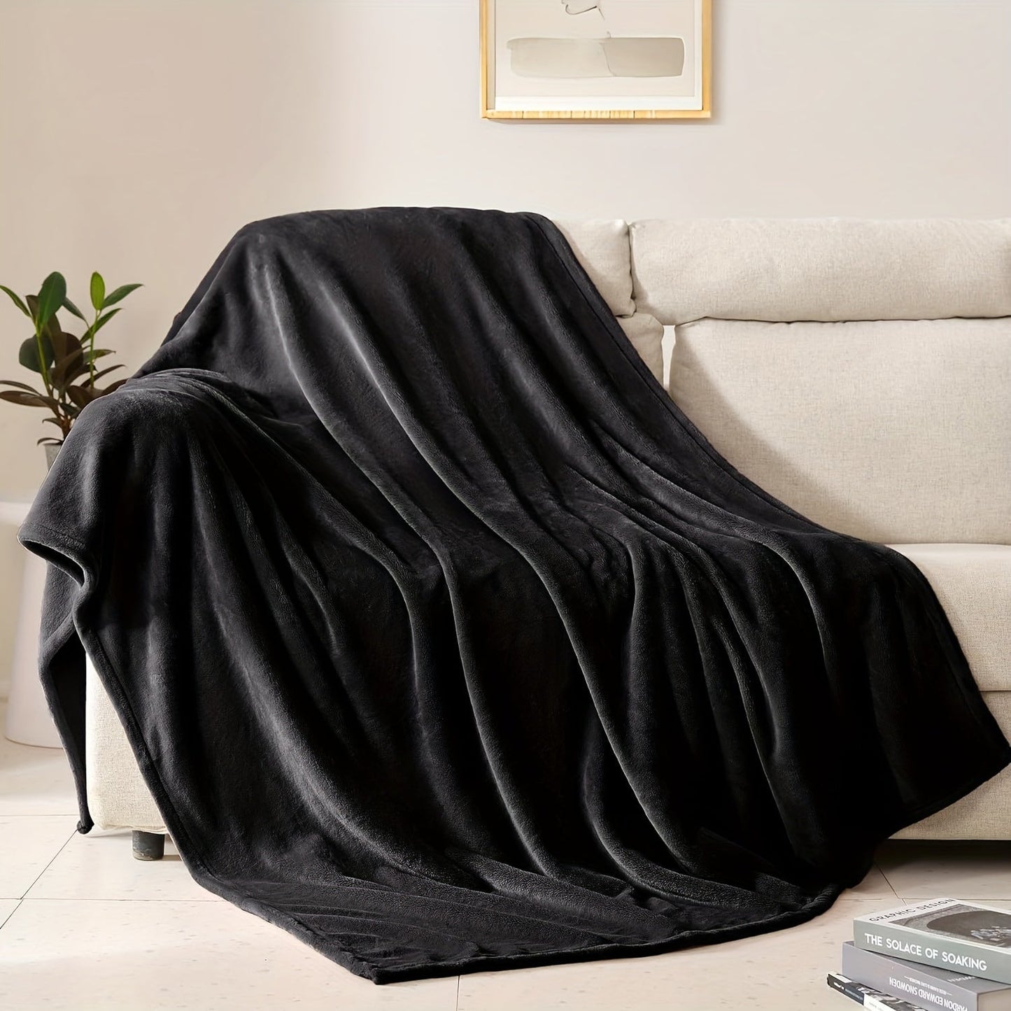 Soft Cozy Plush Fleece Throw Blanket in Solid Color Shaggy Minky Lightweight Fuzzy Flannel, Perfect for Bedroom. This Luxury Washable Warm Velvet Blanket is Ideal for Couch, Sofa, or Pet, and is Breathable.