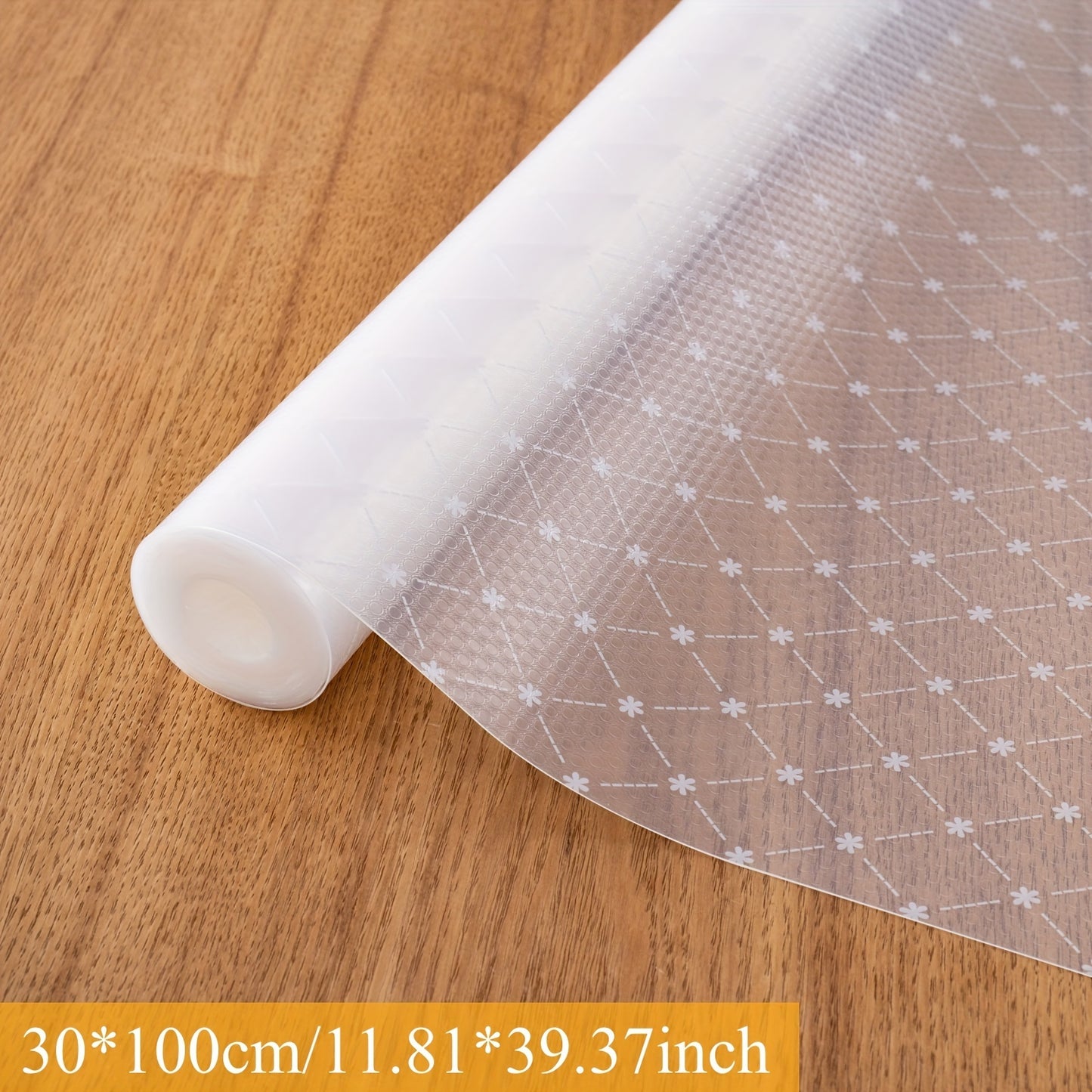 Waterproof and non-slip EVA shelf liner for cabinets, drawers, kitchen, refrigerator, table, wardrobe, shoe cabinet, and more. Also doubles as a disposable cutting board. Perfect for kitchen and outdoor camping supplies.