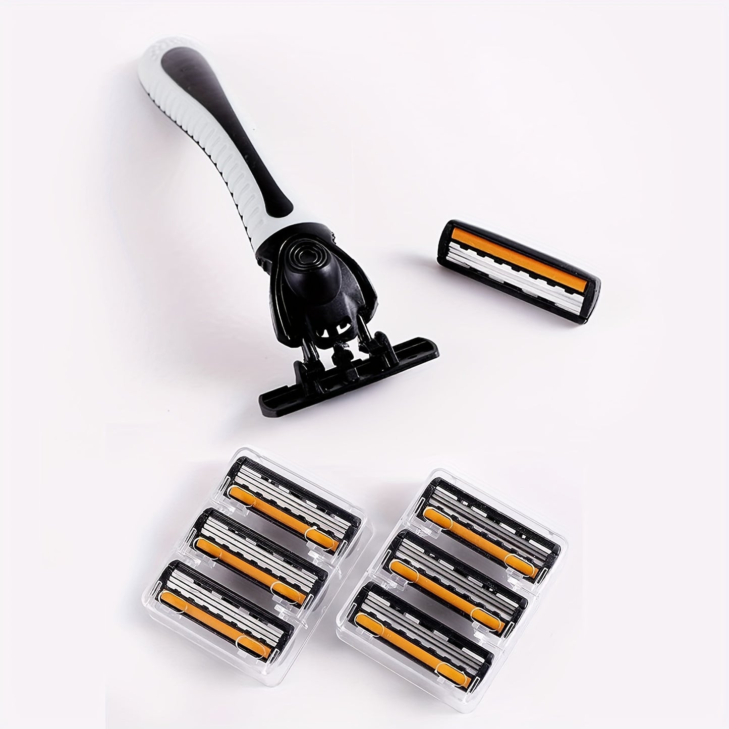 Classic 3-layer Manual Razor Set with multiple refill options for daily face care.