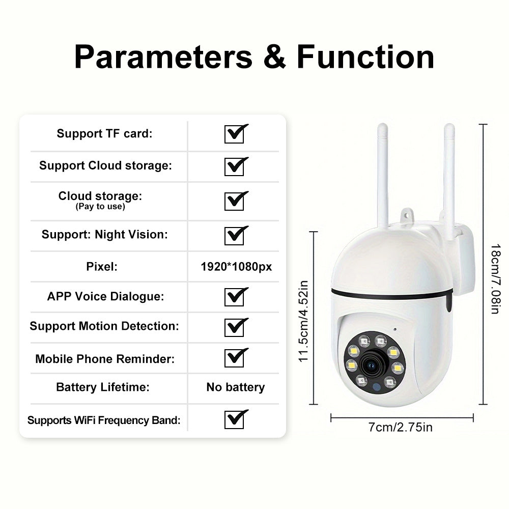 Our AI Smart Home Security Camera offers 360 degrees panoramic views, PTZ capabilities, 1080P resolution, two-way audio, movement detection, and active defense alerts through a user-friendly app for remote control. Perfect for all your monitoring needs.