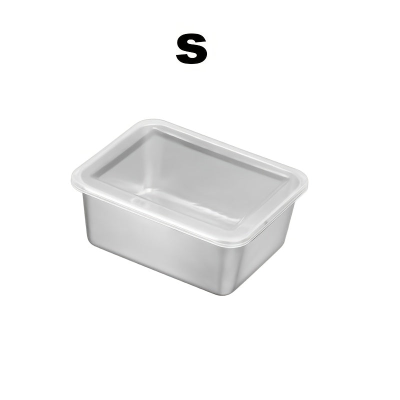 One or two pieces of a household kitchen baking pan made of thickened stainless steel, complete with a lid.