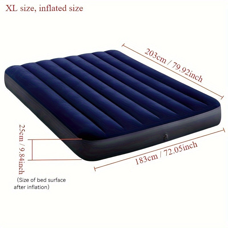 1pc INTEX Inflatable Mattress for 2, Portable Folding Bed, PVC Fabric, Repair Kit Included, Ideal for Camping