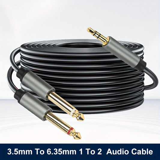 3.5mm to 6.35mm audio cables for high-fidelity sound quality. Compatible with PC, phone, tablet, MP3, speaker, guitar, microphone, amplifier, and CD player. Eid Al-Adha Mubarak.