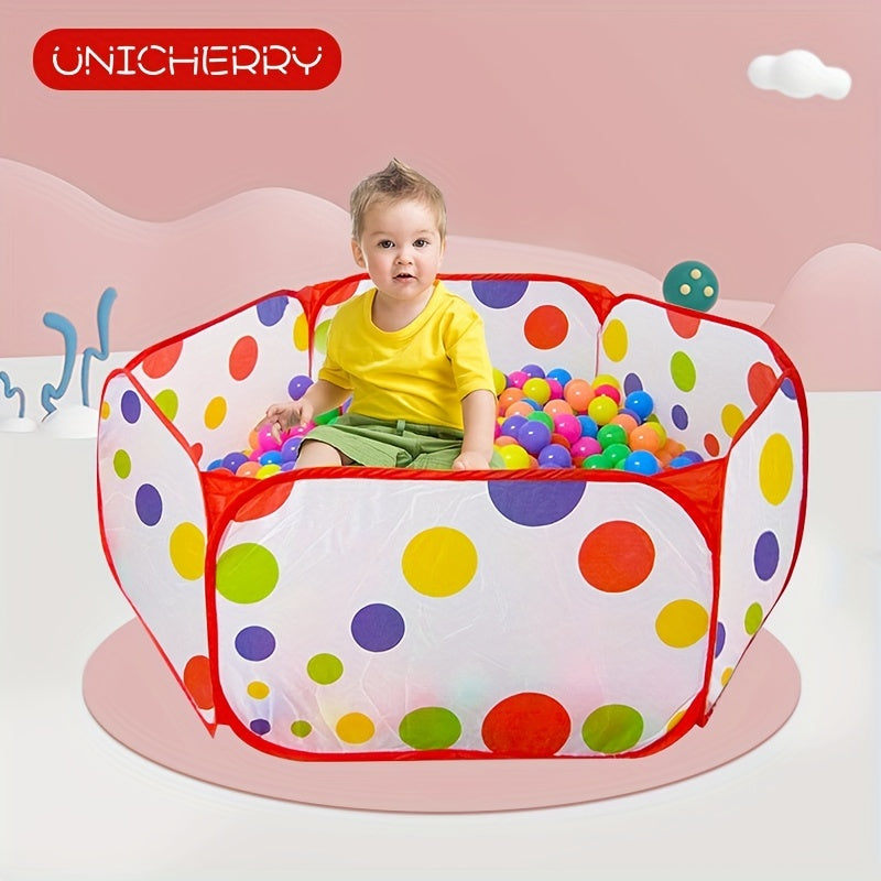 Introducing the UNICHERRY 121.92cm Pop-Up Ball Pit - a spacious play tent and crawling playpen for youngsters! This versatile toy is perfect for both indoor and outdoor fun, making it an ideal gift for young children. Featuring a charming floral design