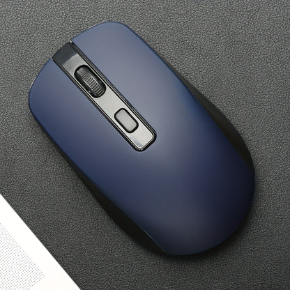 Battery powered 4D Button Wireless Optical Mouse with an ambidextrous plastic design for laptops and desktops - battery not included.