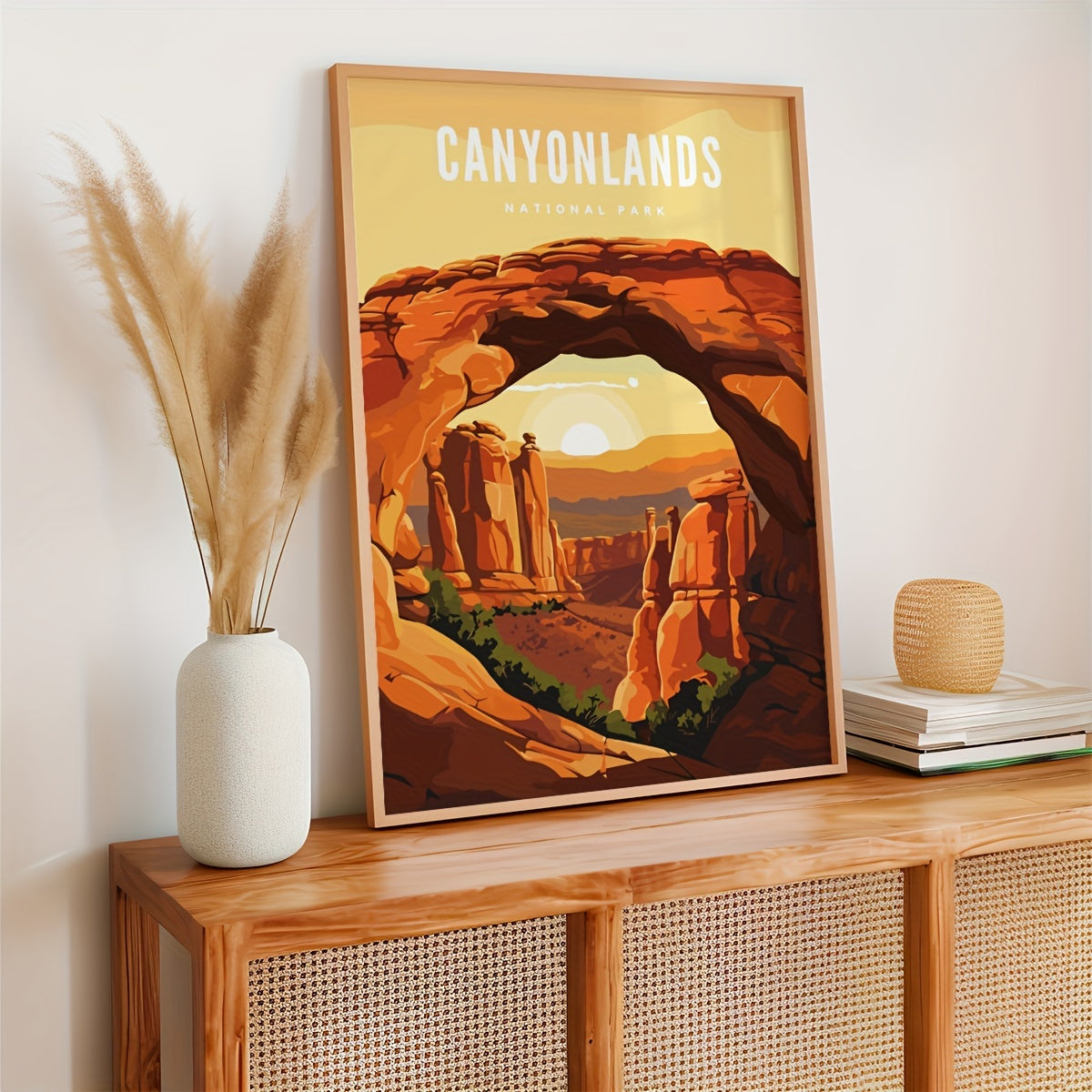 Set of 9 Large Size Modern Art Design Illustration Style Posters featuring Famous National Parks Landscapes. Frames not included. Perfect Gifts for Room Decor, Living Room, and Bedroom. Available in A3, A4, and A5 sizes.